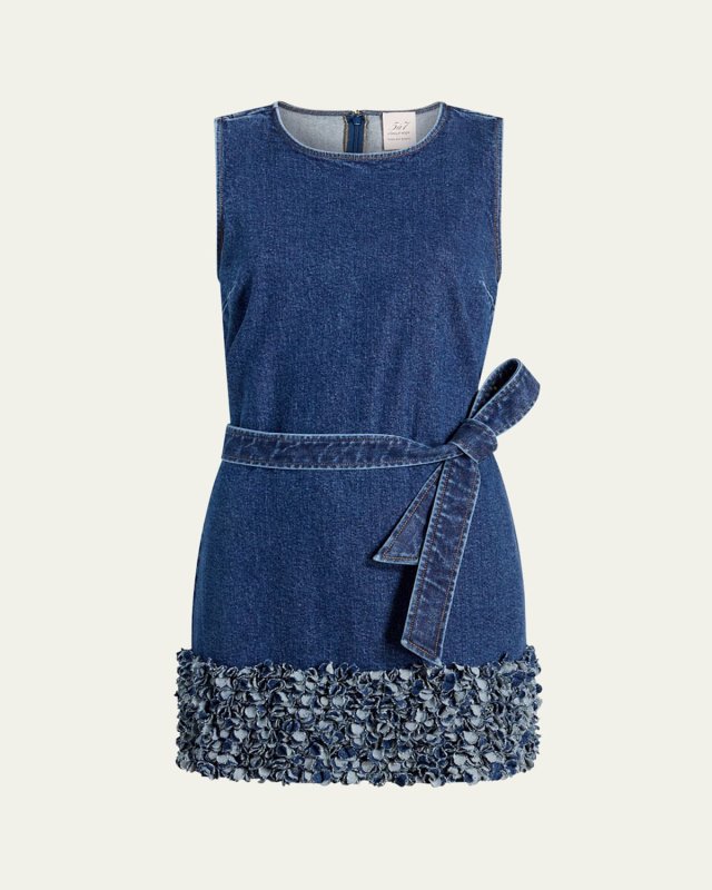 Mindie Denim Petal Mini Dress